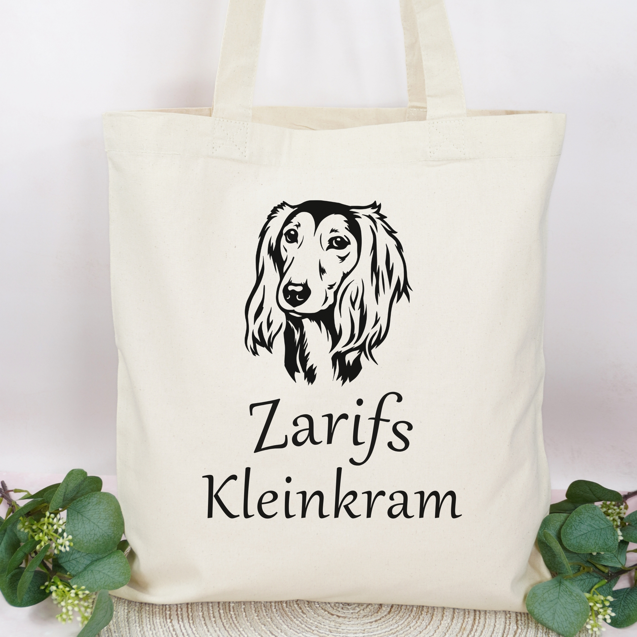 Jutebeutel  Saluki personalisiert